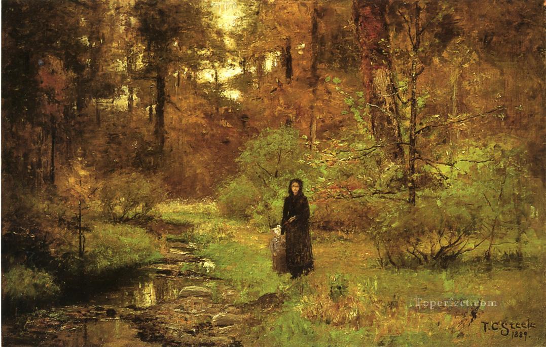 The Brook in the Woods Theodore Clement Steele Oil Paintings
